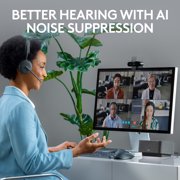 Logitech Zone 950 Premium Noise Canceling Headset with Hybrid ANC, Bluetooth, USB-C, USB-A, Certified for Zoom, Google Meet, Google Voice, Fast Pair, Graphite
