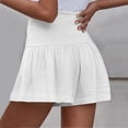 thumbnail image 4 of Flowy Shorts for Women Summer Casual Shorts Lightweight Wide Leg Shorts Elastic High Waisted Shorts for Women White XL, 4 of 4