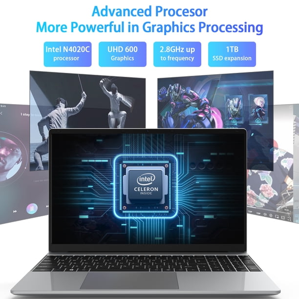 Temlicolo 14.1in Laptop, Windows 11 Pro, 8GB DDR4, 256GB SSD