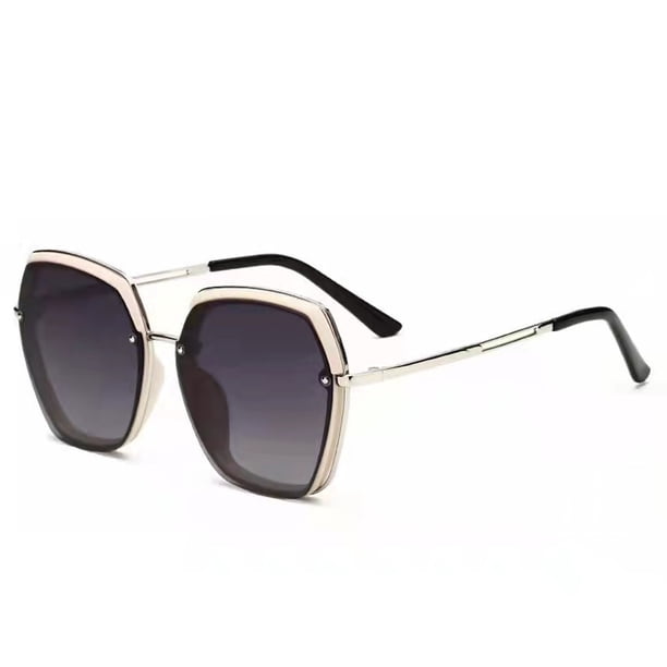 Gafas de sol anti-ultravioleta de alta definición, gafas de sol con personalidad de moda, material metálico.
