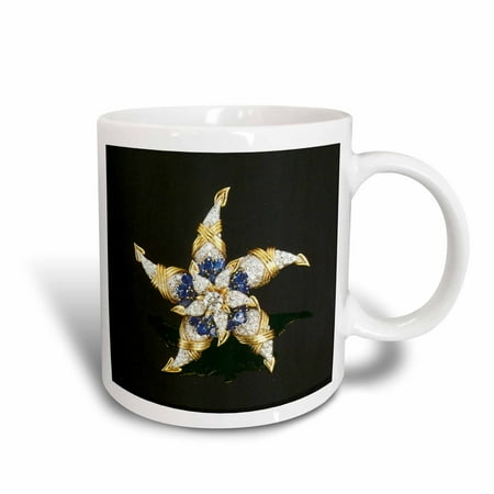 - 3dRose Diamonds and Blue Sapphire Star, Ceramic Mug, 15-ounce