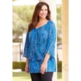 thumbnail image 5 of Catherines Women's Plus Size Sequin Trim Gauze Peasant Blouse, 5 of 5