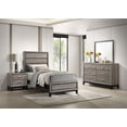 thumbnail image 2 of Coaster Valen 4-Piece 56" Wood Twin Bedroom Set in Light Taupe, 2 of 18