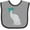 Heather and Black, variant on Inktastic Ovarian Cancer Pcos Teal Ribbon Awareness Boys or Girls Baby Bib