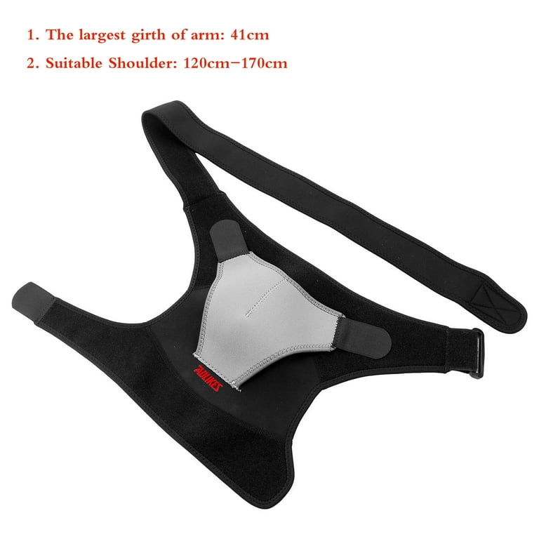 AGPtek Right Shoulder Brace Support Adjustable Wrap Belt Band for Gym Sport  Men Women 