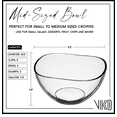 thumbnail image 2 of Vikko Glass Serving Bowl, 63.5 Ounce Beautiful Wavy Design, Thick and Durable Glass Mixing Bowl, For Salads, Desserts, Fruit, and More, Microwave and Dishwasher Safe Glass Serving Bowl, 8.2” x 4.5”, 2 of 6