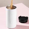 thumbnail image 2 of Yuarrent Taza de té de la leche con tapa de doble capa de acero inoxidable a prueba de fugas regalos de navidad taza térmica de viaje botella de agua de Cocina y Comedor Blanco Yuarrent HA067336-01, 2 of 6