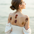 thumbnail image 5 of Autocollants de Tatouage Imperméables 3D Tatouage Floral Designs Réalistes pour Hommes Femmes Fêtes Cosplay, 5 of 5