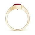 thumbnail image 2 of ANGARA Natural Semi Bezel-Set Solitaire Round 1.75 ct Ruby Bypass Ring in 14K Yellow Gold for Women (Size-7.5mm) | July Birthstone, Birthday, Anniversary, Jewelry Gift for Women | Natural Ruby Ring, 2 of 10