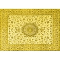 thumbnail image 1 of Ahgly Company Machine Washable Indoor Rectangle Medallion Yellow Traditional Area Rugs, 7' x 10', 1 of 4