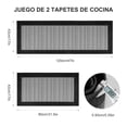 thumbnail image 3 of Lubardy Juego de 2 Tapetes para Cocina 43x80+43x120cm Tapete Antifatiga Lavable y Antiderrapante Alfombras y Tapetes Caucho Natural Adecuado para Cocina Fregadero Oficina Lavander&iacute;a Negro, 3 of 9