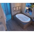 thumbnail image 2 of Malibu Home Arashi Oval Whirlpool Bathtub 66"x 40"x 22" in Biscuit, 2 of 5