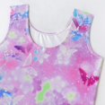 thumbnail image 5 of GYRATEDREAM Gymnastics Leotards for Girls, Leotard for Girls Gymnastics Biketards Dance Outfit Butterfly, Purple Floral 9-10 Years, 5 of 9