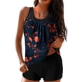thumbnail image 5 of AUNVITO Women's Modest High Waist Printed Tankini Two Piece Swimsuit with Removable Padding Tummy Control Fashion Swimwear, 5 of 5