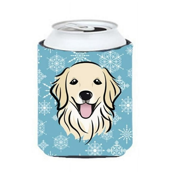 Snowflake Golden Retriever Can & Bottle Hugger
