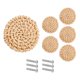 thumbnail image 2 of Pomos de Tocador de RatáN Bohemio Pomos de CajóN de Madera Redondos Tejido de Mimbre Hecho una Mano y Tornillos para Pomos de Muebles Bohemios, 6 Piezas, 2 of 5