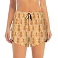 thumbnail image 4 of Lsque Pineapples Printed Women's Running Shorts with Liner Pockets,Elastic Quick Dry Workout Athletic Gym Yoga Shorts,Womens High Waist Shorts-Medium, 4 of 9