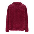 thumbnail image 6 of Women's Sherpa Fuzzy Fleece Pullover Sweatshirt Quarter Zip Lapel Winter Warm Cozy Sweaters with Kangaroo Pockets, 6 of 6