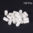 thumbnail image 2 of Uxcell 100pcs Round Rubber End Caps 8mm White Vinyl Cover Screw Thread Protectors, 2 of 6