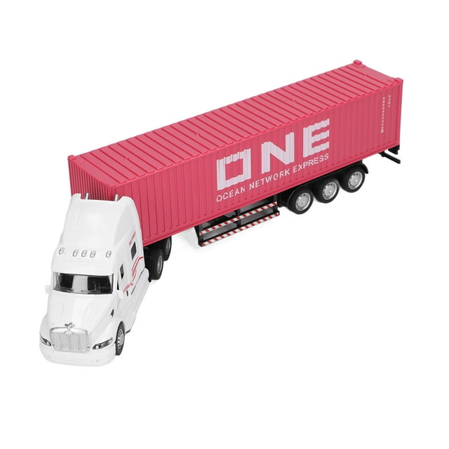 Container Truck Model 1:48 Vivid Exquisite Beautiful Decorative Toy Ornament for Above 3 Years Old Truck And Trailer Toys