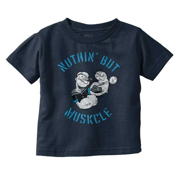 Popeye Sailor Nuthin But Muskcle Cool Youth T Shirt Tee Boys Infant Toddler Brisco Brands 12M