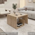 thumbnail image 5 of Macadamia and White Side Table with Convenient Open Storage, 5 of 8
