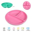 thumbnail image 2 of 3pcs Toddler Plates with Suction, 100% Safe BPA Free Soft Toddler Plates Silicone Divided Plates, 2 of 6