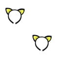 thumbnail image 4 of Minnieouse Accesorios para el cabello sencillos para todas las edades - Diadema con pinza para el cabello súper linda, duradera y cómoda, negra Negro+Amarillo 2piezas, 4 of 6
