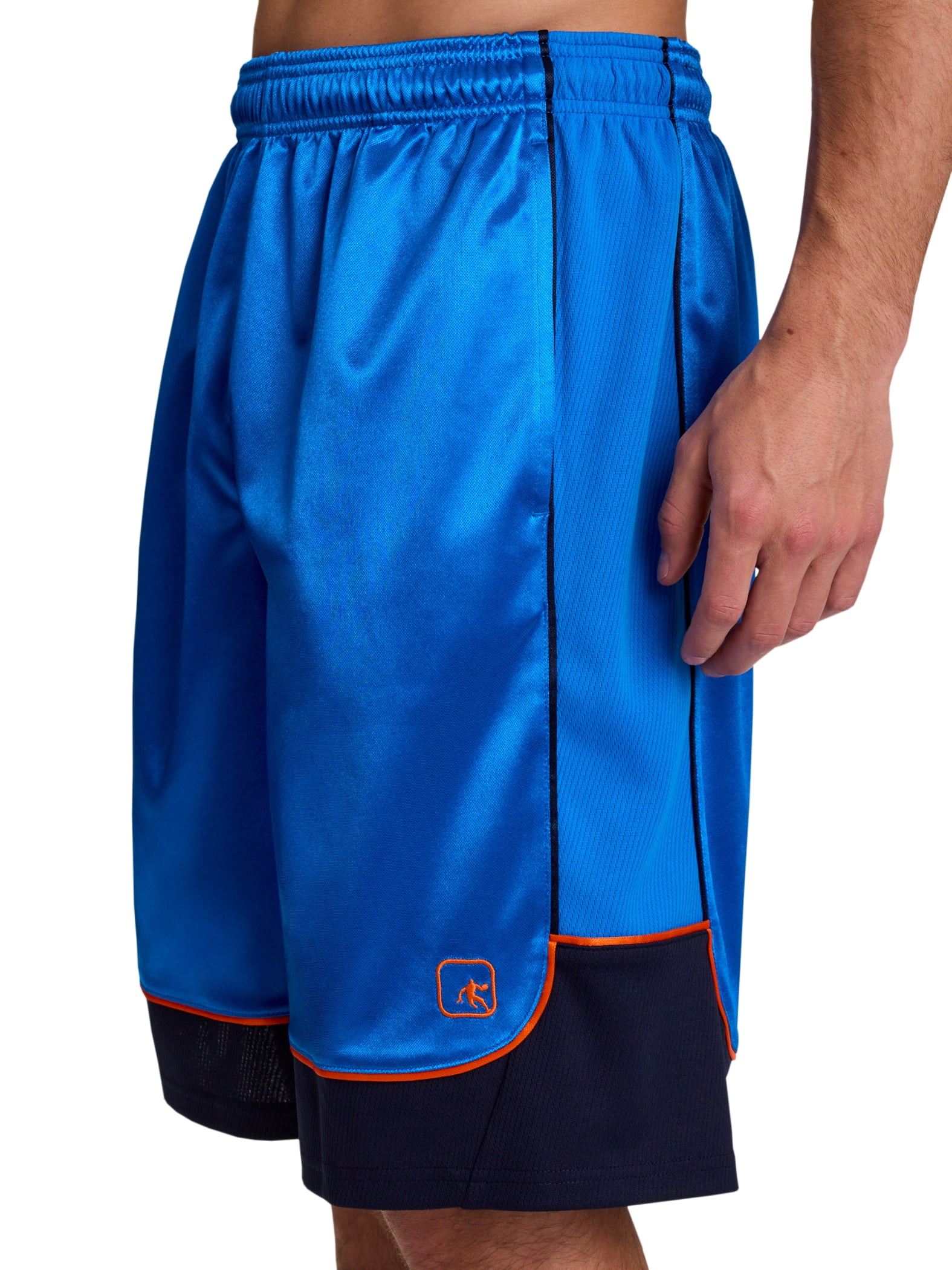 AND1 Men's and Big Men's All Court Colorblock Short, 11" inseam, up to Size 5XL