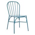thumbnail image 5 of SAFAVIEH Everleigh Outdoor Patio Side Chair, Matte Navy Blue, Set of 2, 5 of 11