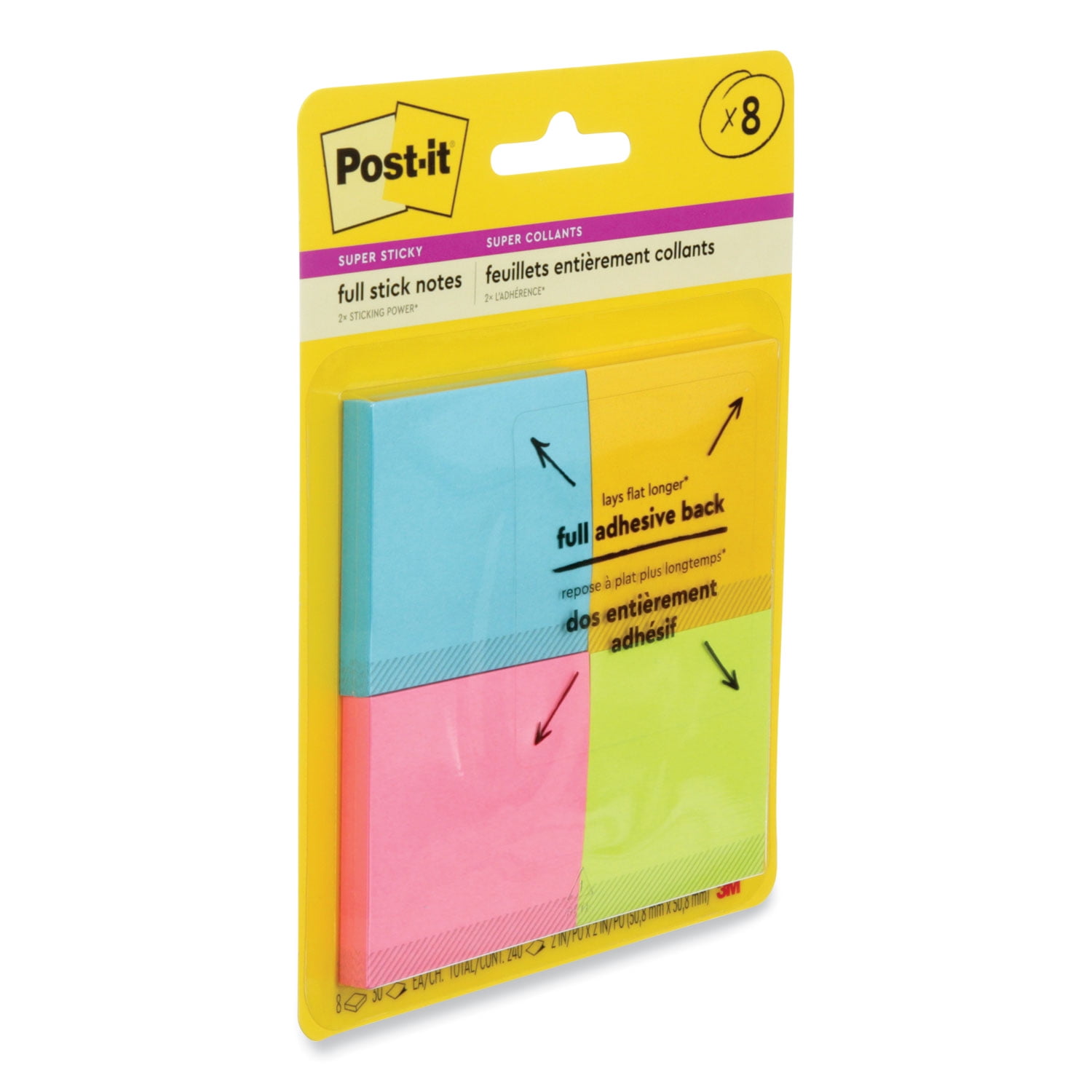 Post-it Super Sticky Notes Ultra Yellow Colour, Pack of 12 Pads, 90 Sheets  per Pad, 76 mm x 127 mm - Extra Sticky Notes for Note Taking, to Do Lists 