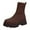 Brown, variant on Lovskoo 2024 Women's Platform Knit Ankle Boots Slip On Wedding Dress Shoes Comfortable Non-Slip Elastic Outdoor Winter Knitted Booties Brown
