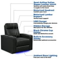thumbnail image 2 of Valencia Piacenza Luxury Edition Home Theater Seating | Semi-Aniline Italian Nappa 20000 Leather, Power Headrest & Recline, Power Lumbar Support, LED Lighting (Row of 5 Loveseat Right, Onyx), 2 of 5