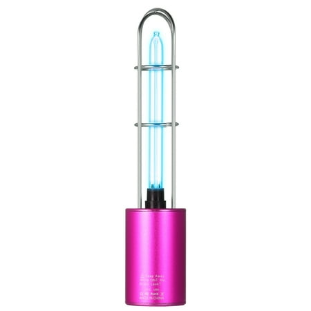 Blue Kitchen Lights Rechargeable UV Sterilizer Light Air Purifier DC5V Ultraviolet + Ozone UV Germicidal Lamp Portable Sterilization Light for Car Kitchen Toilet Cabinet Rose Red ()
