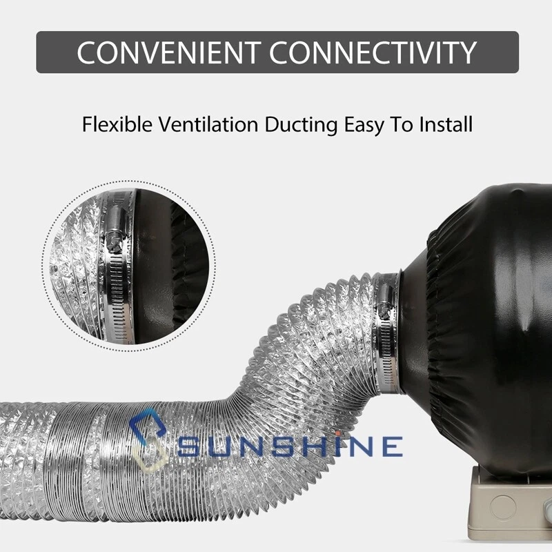 Flexible 4 Inch 8 Feet Aluminum Ducting Dryer Vent Hose For Hvac Exhaust Kitchen