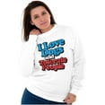 thumbnail image 4 of Love Dogs Tolerate People Antisocial Unisex Plus Fleece Graphic Sweatshirt Brisco Brands 3X, 4 of 5