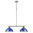 thumbnail image 4 of Golden Lighting 3602-2LP-CH-BK Duncan 2 Light Linear Pendant,Black, 4 of 10
