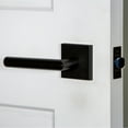 thumbnail image 2 of Viaggio Qadmhmmil_Prv_238_Lh Quadrato Hammered Left Handed Solid Brass Privacy Door Lever, 2 of 7