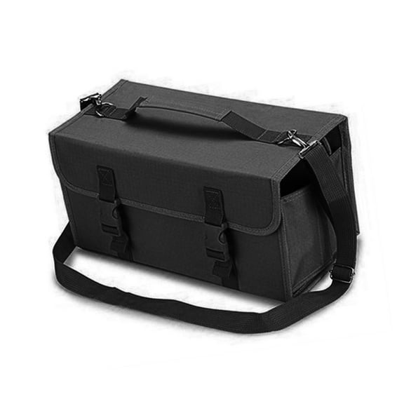 Marker Pen Case Holder for 120 Marker Organizers Multifunctional Zippers Storage Carrying Bag with Shoulder Strap Design
