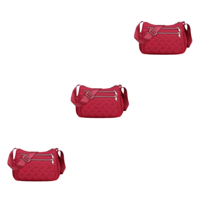 Bolso bandolera Jumpingount Premium Gran Capacidad Multiusos Vino Rojo