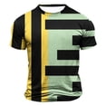 thumbnail image 1 of Styesk T-Shirts pour Homme Hommes Mode Décontractée Imprimé Sport Manches Courtes Col Rond Chemisiers Chemises, 1 of 4