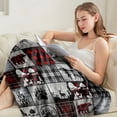 thumbnail image 5 of [All-Season Soft Flannel Throw Blanket] Rustic Farmhouse Flannel Throw Blanket with Bear Paw & Deer Print - Soft, Tear-Resistant, All-Season Bedding for Couch, Sofa, Office, and Travel, 5 of 6