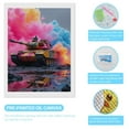 thumbnail image 3 of Diamond Art Kits for Adults - Colorful Tank Amidst Smoke Cloud 5d Diamond Painting for Adults, Diamond Art for Adults Beginners, Frameless Diamond Painting Kits for Adults for Home Wall Decor, 3 of 7