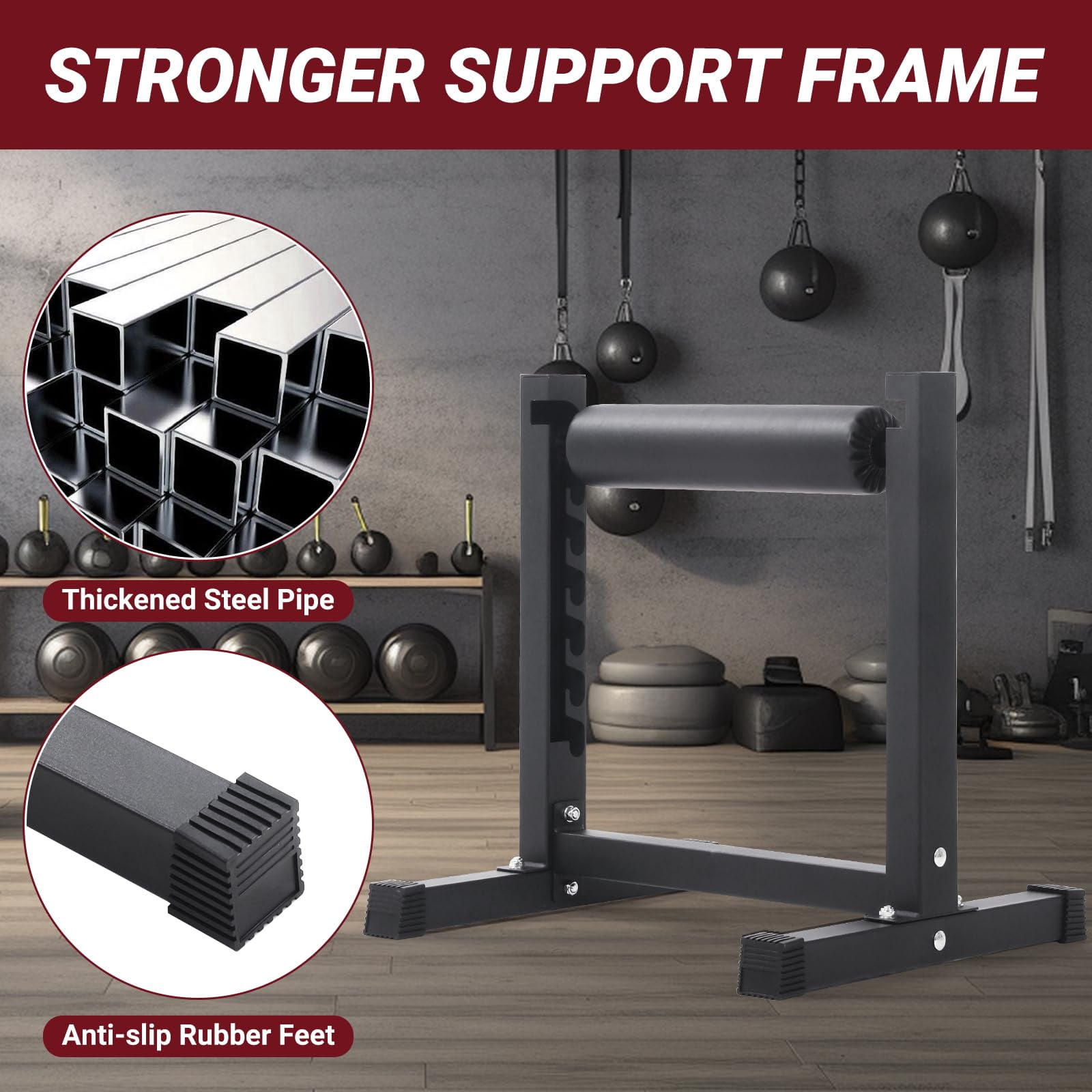 Towallmark Bulgarian Split Squat Stand – Adjustable Single Leg Squat Roller with 7 Height Settings and Comfortable Padding for Strength and Bodyweight Training
