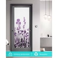 thumbnail image 5 of Window Privacy Film Purple Flowers Stained Glass Window Film Decorative Sun Block Window Cover Spring Farmhouse Botanical Floral Herbs Window Clings Static Adhesive Sticker for Bathroom 29.5"x78.7", 5 of 7