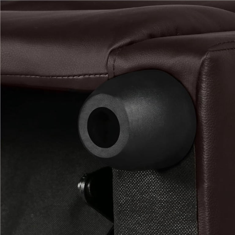 Yaheetech 2-Piece Manual Recliner Set, Brown Faux Leather photo 2