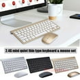 Mini Wireless Keyboard and Mouse Set, 2.4G Slim Compact Waterproof ...