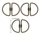 thumbnail image 3 of Llavero anillo de latón Yuarrent 6 piezas plata bronce, 3 of 4