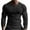 Black, variant on JIUKE Mens Long Sleeve Shirts Slim Fitted Ribbed Solid Color Button V-Neck Comfy Casual Plain Tops