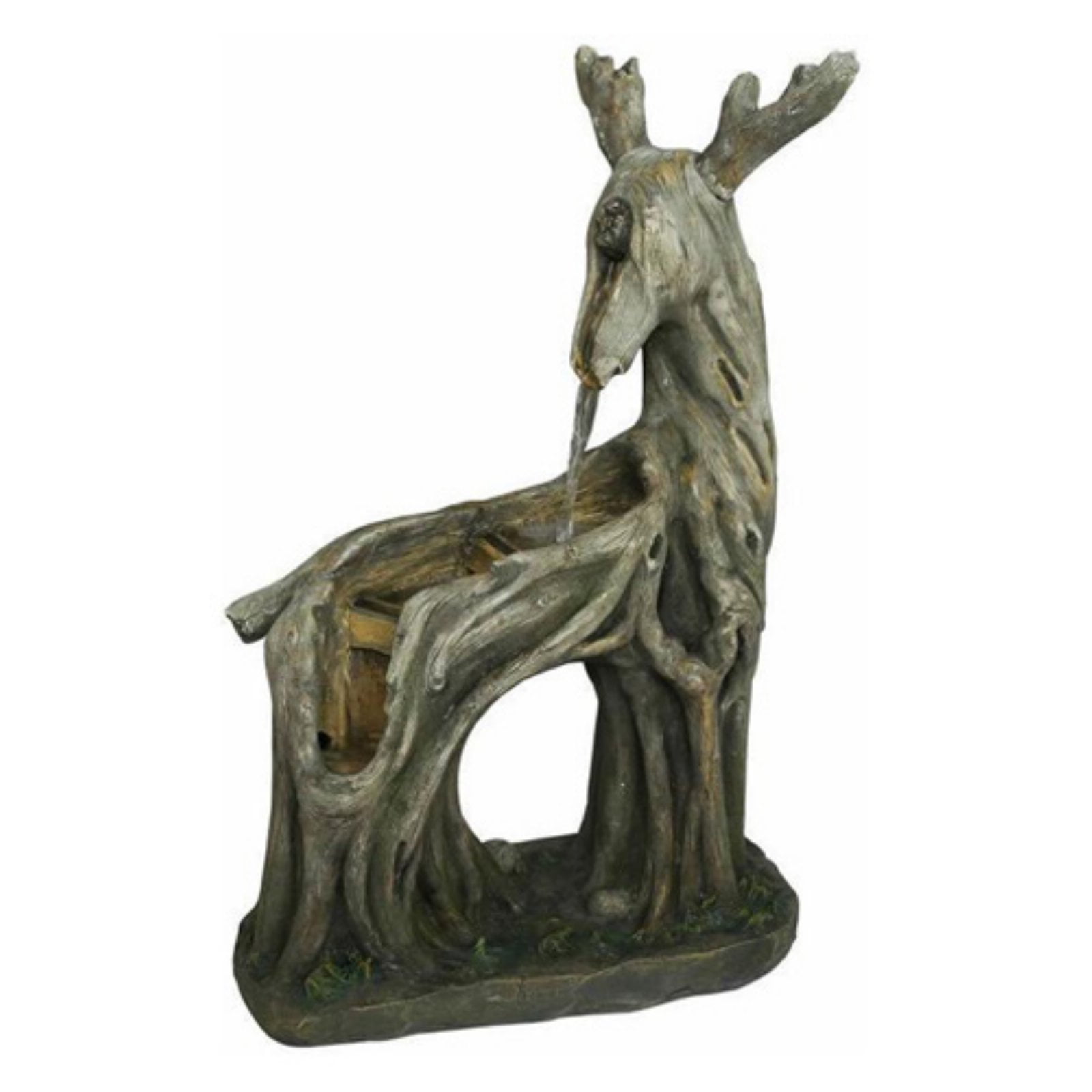 CARVED DEER FOUNTAIN